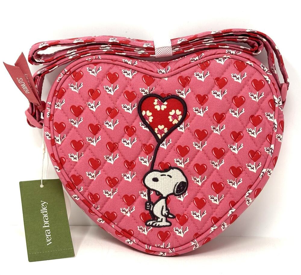 Vera Bradley Peanuts Snoopy Crossbody Bag Purse Verona Heart Love is in the Air